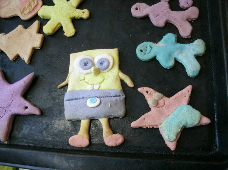 Sponge Bob and Patrick salt dough decorations